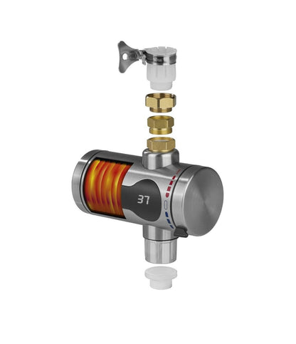 MAXXMEE Kompakter Durchlauferhitzer – Edelstahl-Wasserhahn für sofort heißes Wasser